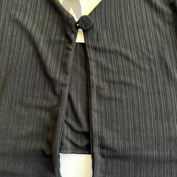 Naked Wardrobe open cropped top Women XS Black NEW coquette Open Front GIFT - Picture 8 of 8